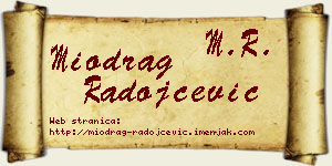 Miodrag Radojčević vizit kartica